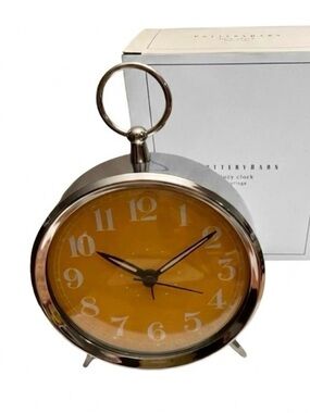 NWT Pottery Barn Orange Alarm Clock